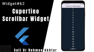 Flutter Cupertino Scrollbar Widget Explained | Flutter 215+ Widgets Series (Urdu/Hindi)