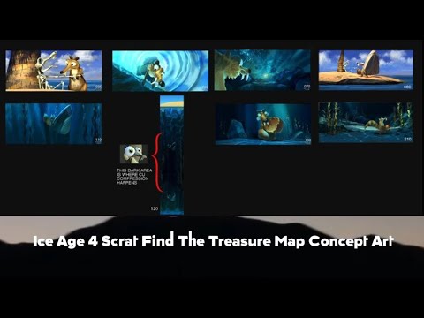 Ice Age 4 Scrat Find The Treasure Map Concept Arts Youtube 