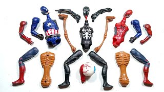 Merakit Mainan Spider-Man, Captain America, Venom dan Siren head ~ Avengers