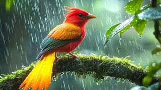 Download Lagu 🍀 Relaxing Rain and Birds Chirping Sounds - 99% Healing, Stop Overthinking, Remove Negativity 🎼🌺🕊️ MP3