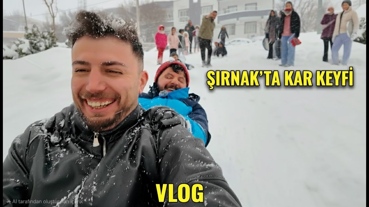 Yoğun Kar Yağışını Evde Oturmak Yerine Çocuklar İle Dışarıda Eğlenerek Geçirdik | ŞIRNAK VLOG