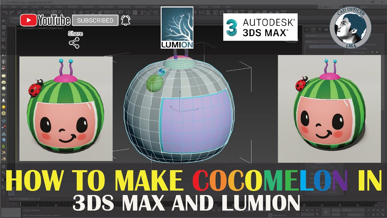 HOW TO MAKE COCOMELON IN 3DS MAX AND LUMION