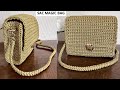 Comment realiser ce sac magic bag seulement avec des mailles serrees et son anse  crochetbag