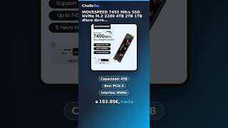 MOVESPEED 7450 MB/s SSD NVMe M.2 2280 4TB 2TB 1TB disco duro interno de estado sólido M2 P #Shorts