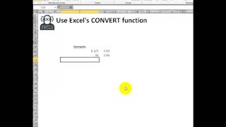 Video 00048 Formulas_Learn Excels CONVERT function