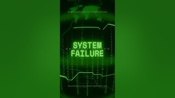 SYSTEM FAILURE   Retro CRT green screen glitch text animation