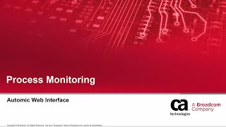Automic Web Interface Basics - Process Monitoring