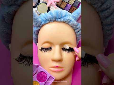 ASMR Mannequin Makeup things Satisfying Unboxing & Review Sounds Video Fast No talking eyeshadow