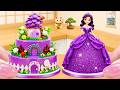 Purple Cream Princess Cake 💄 可愛らしいミニチュア紫クリームプリンセスケーキのアイデア 💄 Sweet Japan
