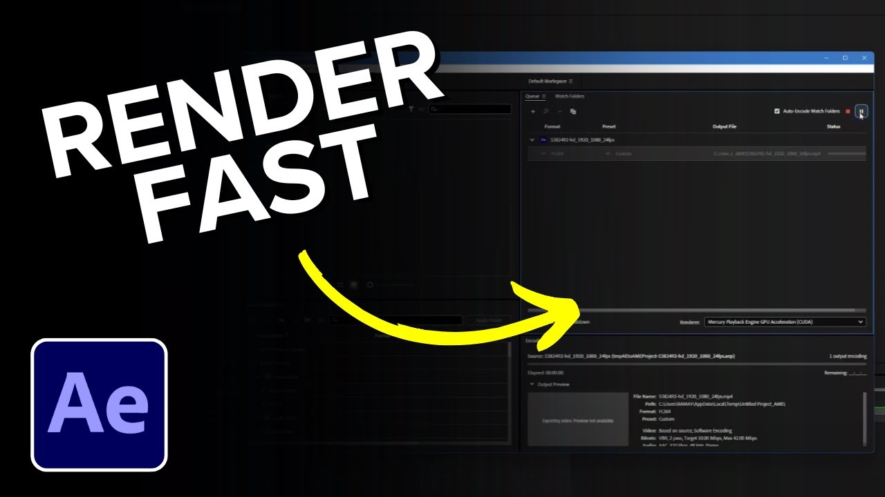 How to Render Fast in After Effects Using Media Encoder - YouTube