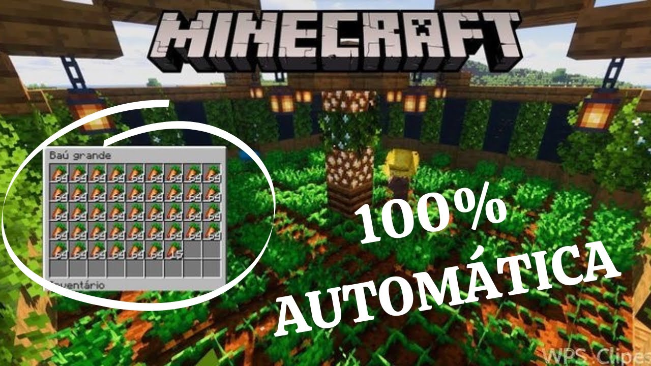 FARM de CENOURA, TRIGO, BATATA e BETERRABA 100% AUTOMÁTICA - Minecraft ...