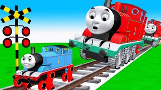 【踏切アニメ】あぶない電車 Big & Small Choo-Choo TRAIN Crossing 🚦 Fumikiri 3D Railroad Crossing Animation #3