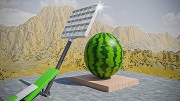 Giant Watermelon VS Giant Blades (3)