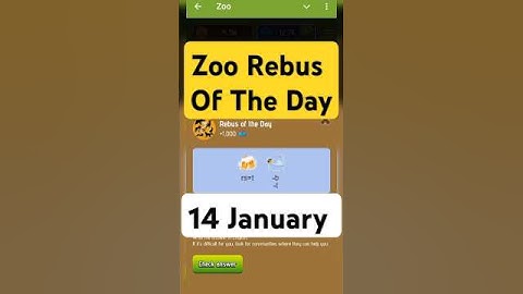 Zoo Rebus of the day 14 January | Rebus of the day zoo | #zoo #riddle #airdrop