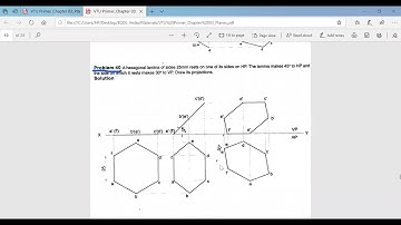 Engineering graphics- Projection of planes - Hexagonal lamina problems -Part 2 - Dr Nandini R