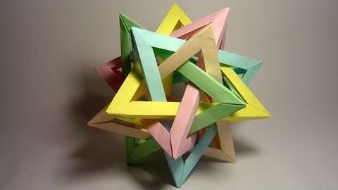 Origami Five Intersecting Tetrahedra (complete assembly)