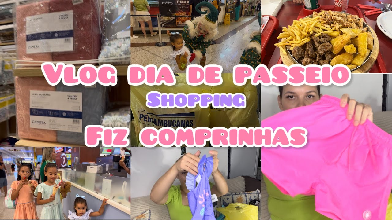 VLOG DIA DE PASSEIO COM A FAMÍLIA FIZ COMPRINHAS DE ROUPAS DE PRAIA PARA MENINAS 
