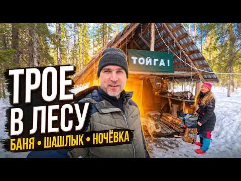 THREE IN THE WOODS: OVERNIGHT IN A CABIN, SAUNA and BBQ in nature