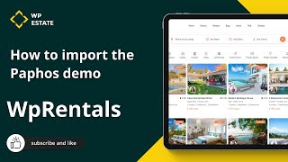 How to Import the Paphos Demo In WpRentals theme