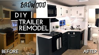 DIY TRAILER REMODEL | Kitchen & Bathroom Makeover | Before & After | VLOG