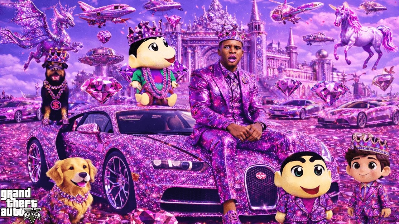 Franklin Or Shinchan Touch Anything Become Diamond Gold in GTA 5 l Varun