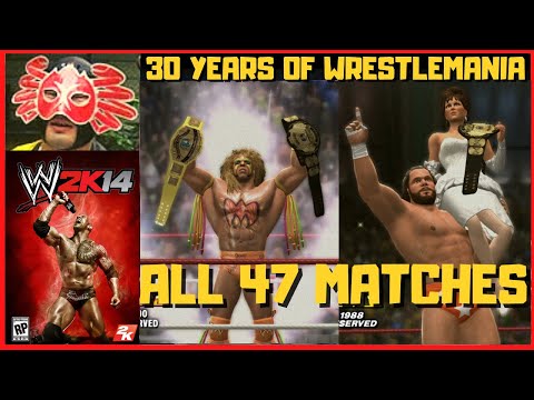 WWE 2K14 30 Years of WrestleMania - All Matches, Objectives, Cutscenes and Promos