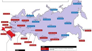Карта климатических аналогий России и Канады с США
