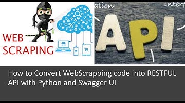 How to Convert WebScrapping code into RESTFUL API with Python and Swagger UI