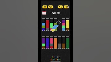 Water Sort puzzle level 973 | AYU Gamester #shorts