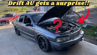 Au drift car gets a new exhaust and a HUGE surprise!