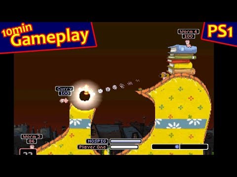 Worms Armageddon ... (PS1) Gameplay