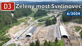 Výstavba D3 Zelený most Svrčinovec (jún 2024)
