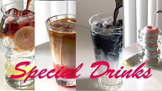 🥤🧡4 cups of special soft drinks  | 카페 일기 | Cafe Vlog카페 브이로그 | Asmr | Home Cafe🥤 screenshot 4
