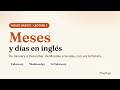 Meses y días de la semana en inglés