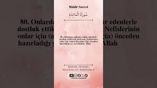 Maide Suresi 80. Ayet – Allah’ın Düşmanlarını Dost Edinenlerin Yanılgısı