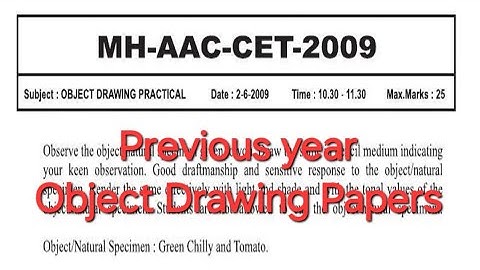 How questions ask in object Drawing in mah aac cet Exam | MAH AAC CET 2025 | jj school of art