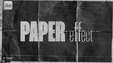 Paper Effect (No Plugins Used) | After Effects Tutorial