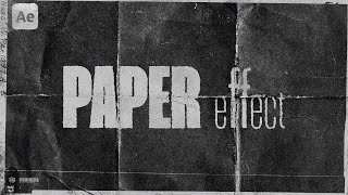 Paper Effect (No Plugins Used!) | After Effects Tutorial
