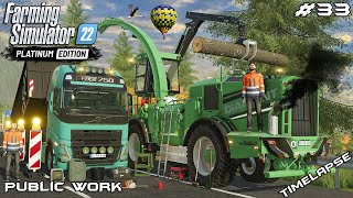 Crushing TREES on the AUTOBAHN with ALBACH DIAMANT | Public Work | Farming Simulator 22 | Episode 33