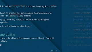 Fixing the StringBuilder Debugging Preview Issue in Android Studio