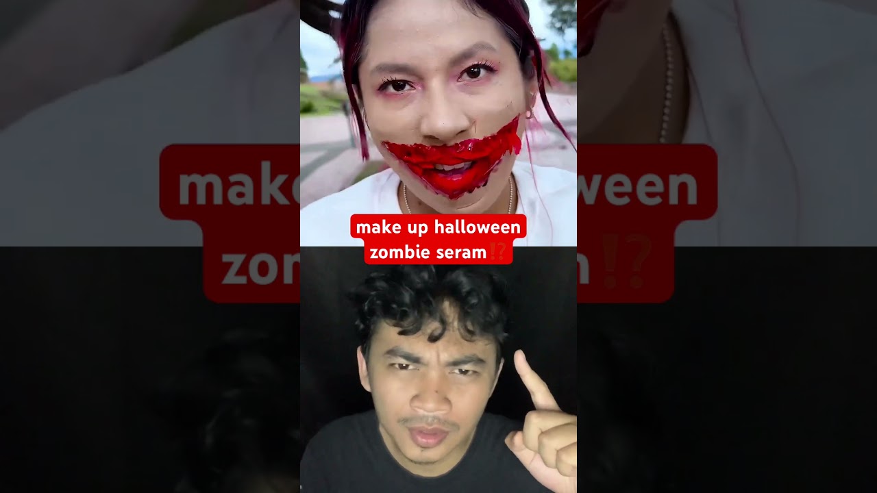 make up halloween zombie seram⁉️ #shorts