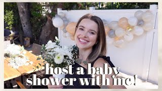 VLOG - Host a Baby Shower with Me! (Florals, Building Balloon Arch + Deep Cleaning)