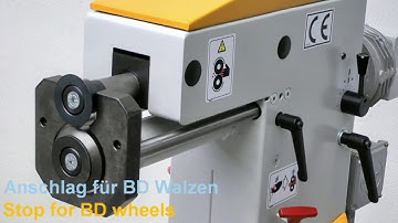 Sickenmaschine RAS EasyFormer: Anschläge | Swaging Machine RAS EasyFormer: Stop Plates