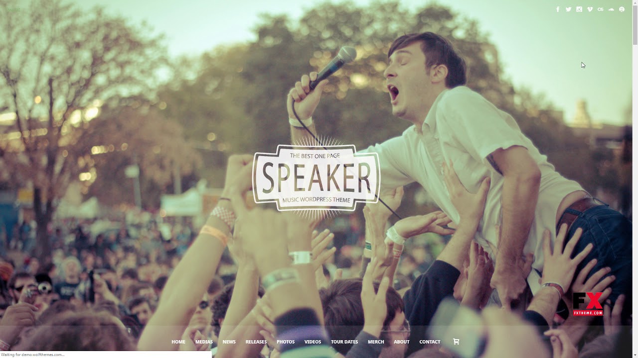 Speaker - One Page Music Wordpress Theme      Odell Willy