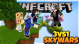 Minecraft Hive SKYWARS FUNNY MOMENTS [Trios] - 3 vs 1 Hacker [MCPE/Bedrock]