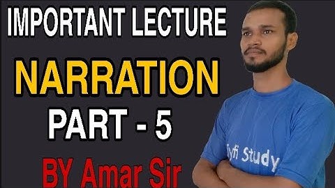 #Amartalks 🔴 NARRATION PART -5 | ASSERTIVE SENTENCE | direct indirect speech || BY AMAR SIR || SSC |