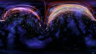 loop vr 360 wormhole straight through time and space clouds and millions of stars warp straight ahea