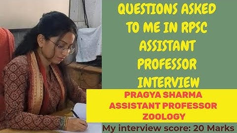 Questions asked in RPSC ASSISTANT PROFESSOR INTERVIEW #rpsc #assistantprofessor #interview #zoology