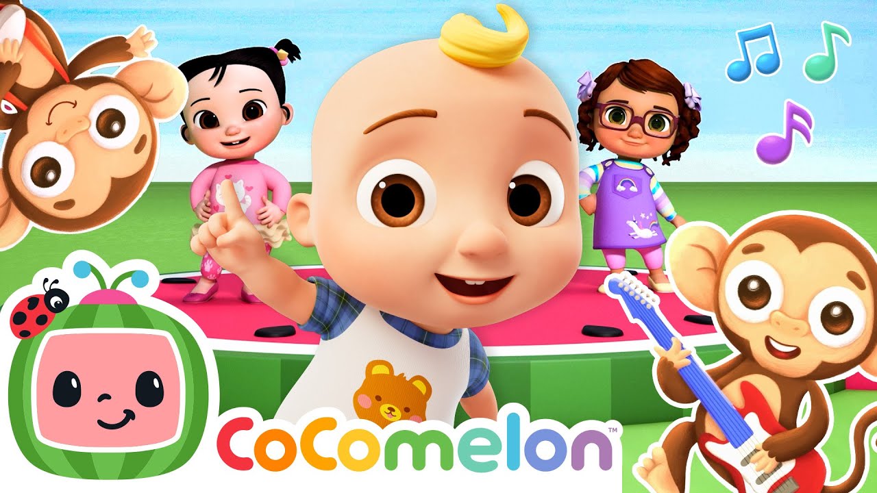 Cbeebies Rocking Monkey Rockabye Babies and the Rockstar Monkeys 🐒🎸 | Dance Party | CoComelon ...