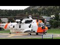 Sea King helicopter takes off